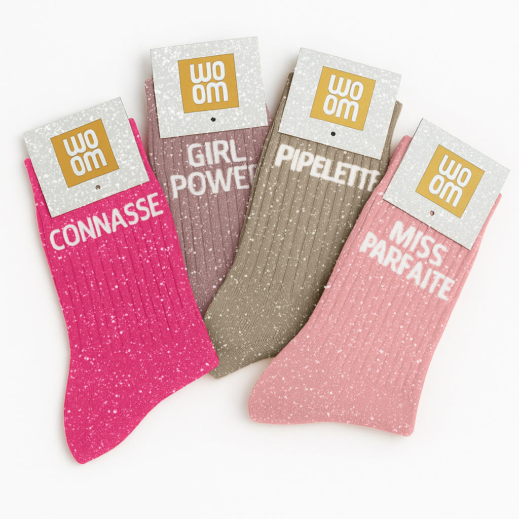 Pourquoi les chaussettes à paillettes à messages sont les must-have de l'année?