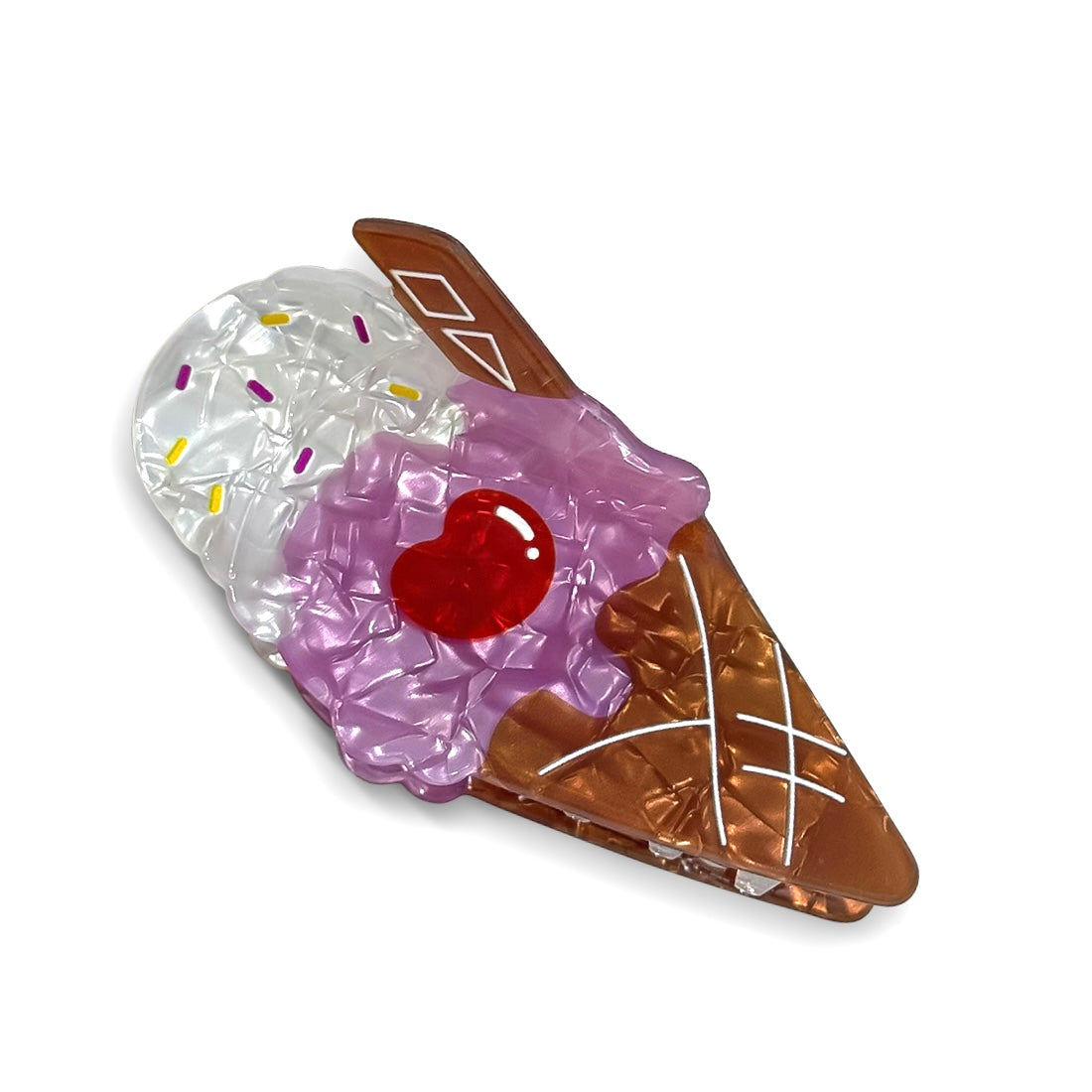 Pince à Cheveux Glace Cornet Rose