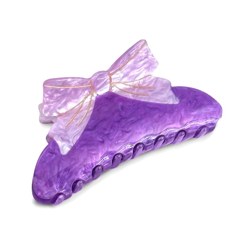 Pince à Cheveux Nœud Violet et Mauve