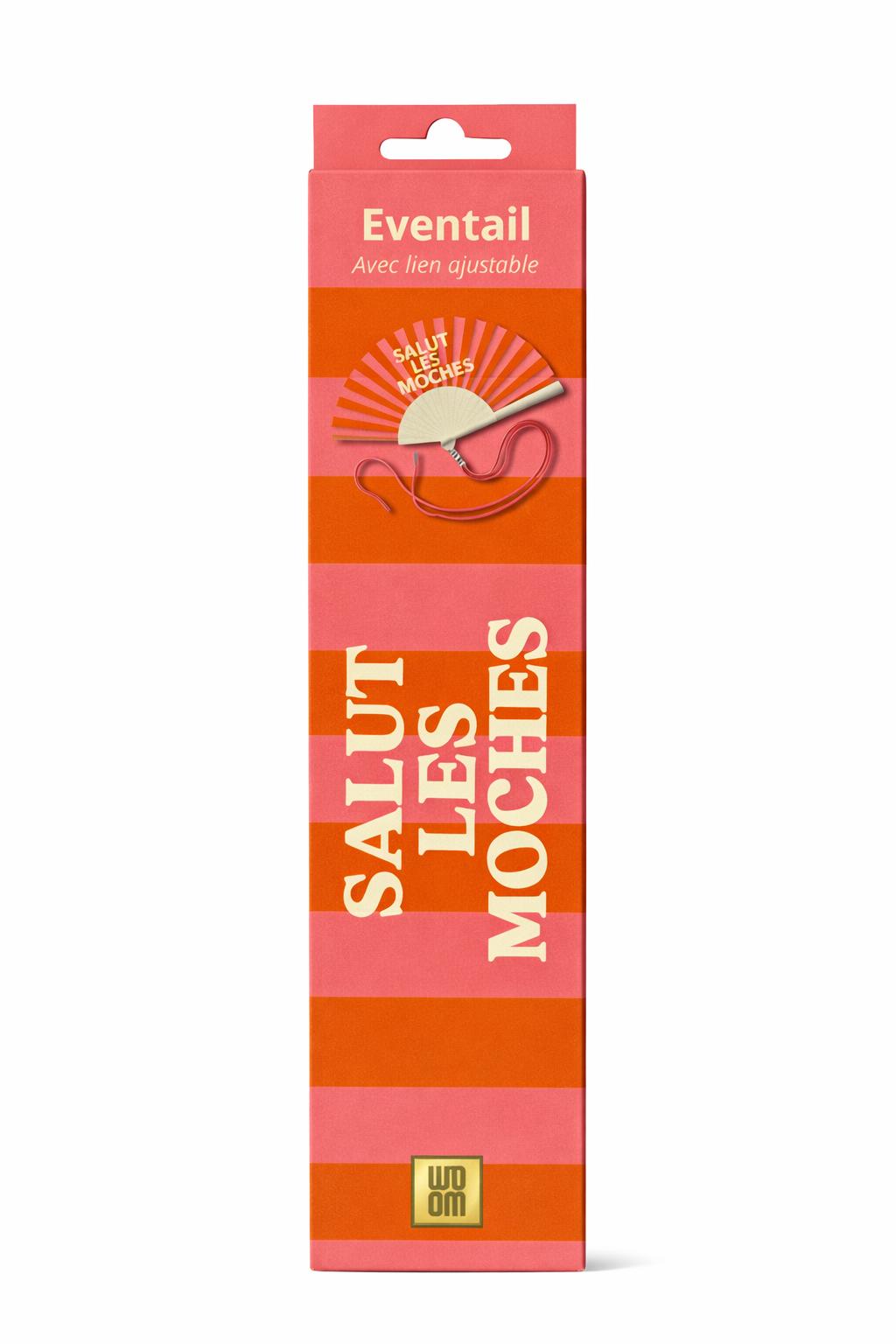 Boîte cadeau de l’éventail avec bandoulière message “Salut les moches”