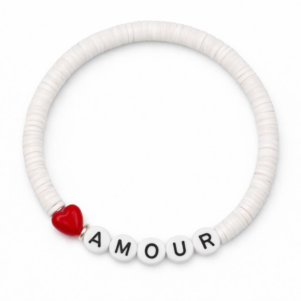 Bracelet Amitié Swifties AMOUR - Blanc