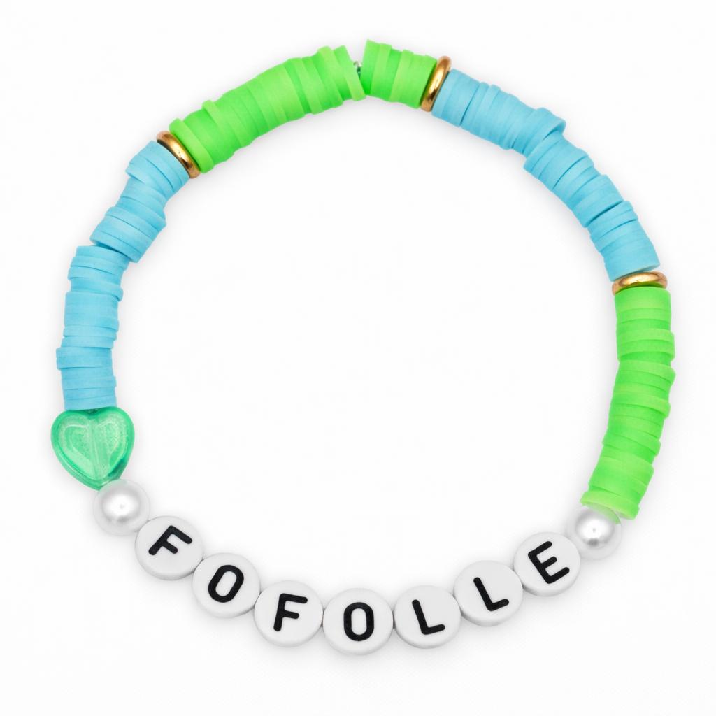 Bracelet Amitié Swifties FOFOLLE - Vert & Bleu clair