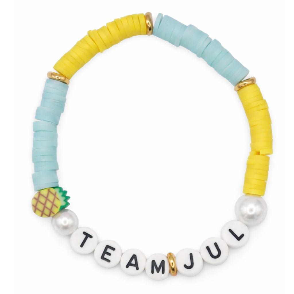 Bracelet Amitié Swifties TEAM JUL - Bleu clair & Jaune