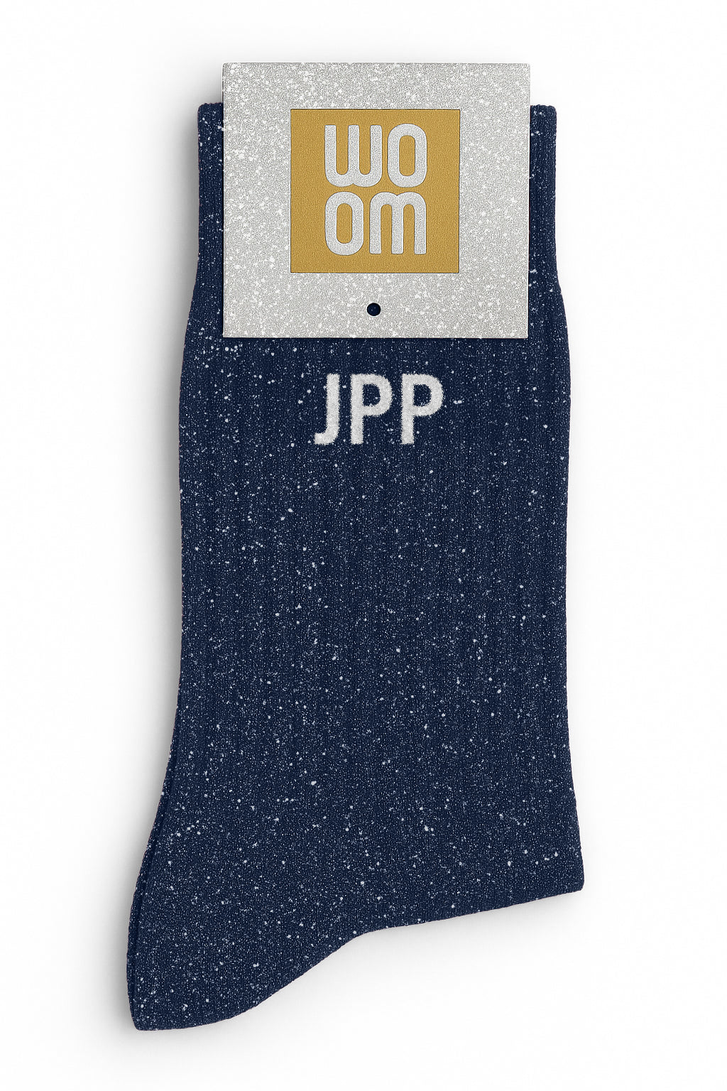 Chaussettes à Paillettes à Message "JPP" - Marine