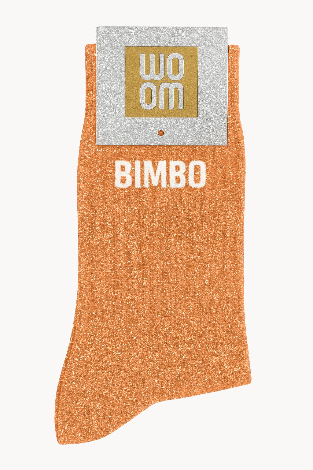 chaussette message bimbo couleur orange