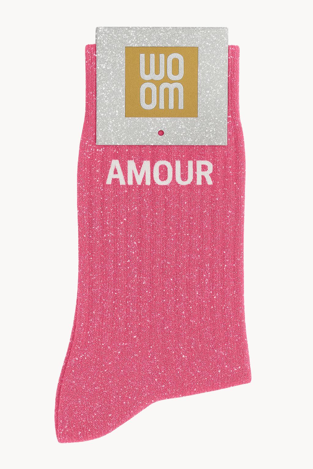 Chaussettes à Paillettes à Message "Amour" - Rose Bubble