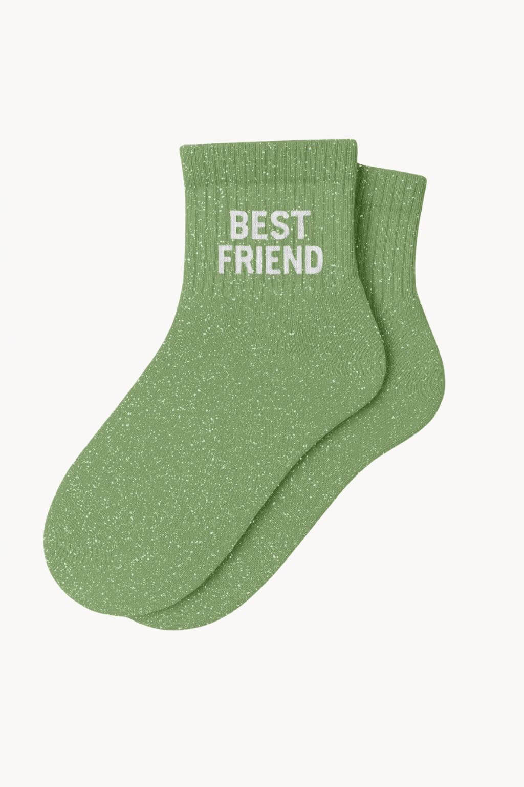 chaussette a paillette courte best friend verte