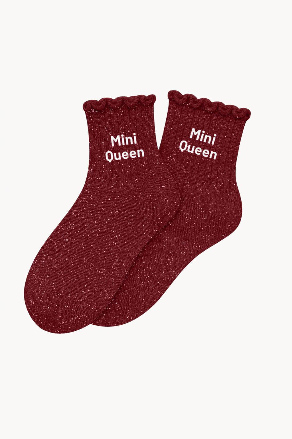 Chaussettes à Paillettes Enfant "Mini Queen" - Cherry Pop