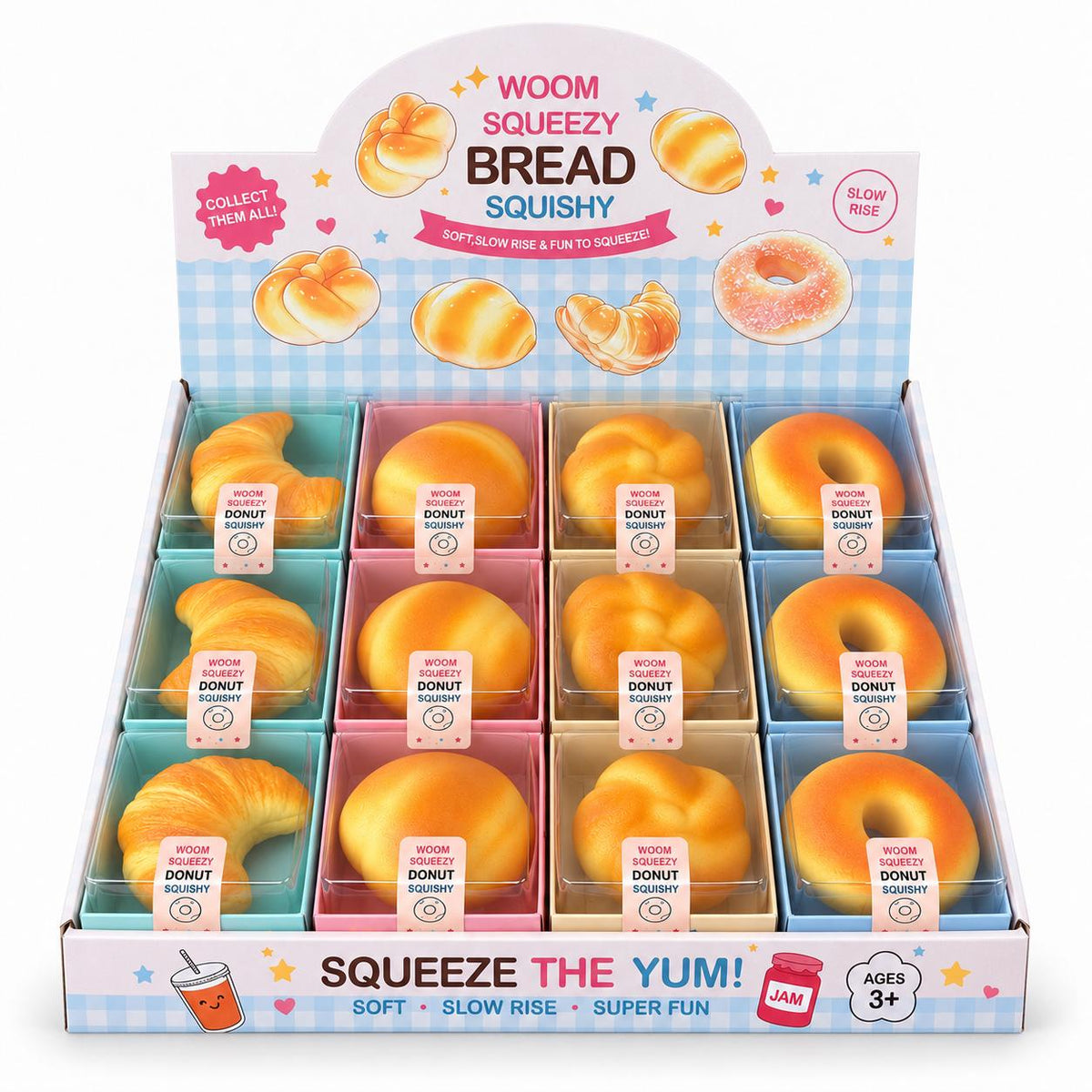 Squishy Boulangerie BREAD Slow Rebond – 4 modèles surprise