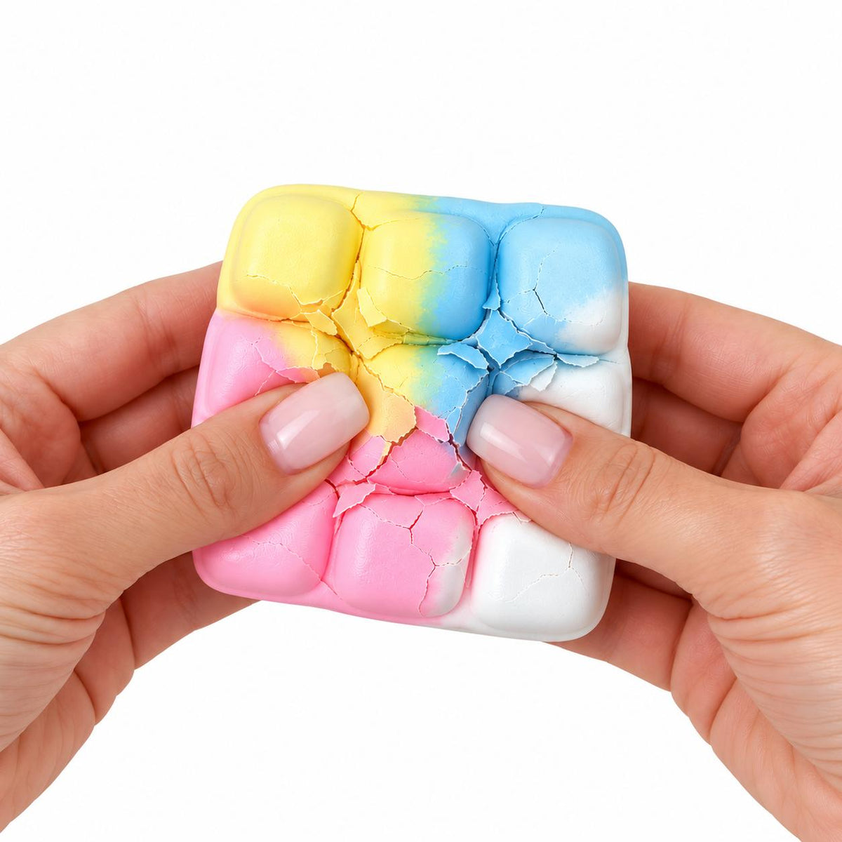 Squishy Tablette de Chocolat Multicolore Crispy – Effet craquant
