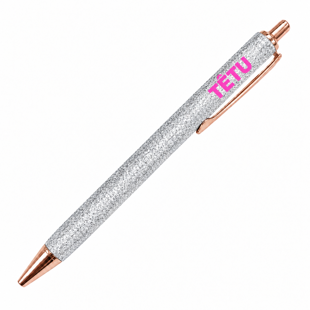 Stylo à Paillettes à Message TÊTU Silver
