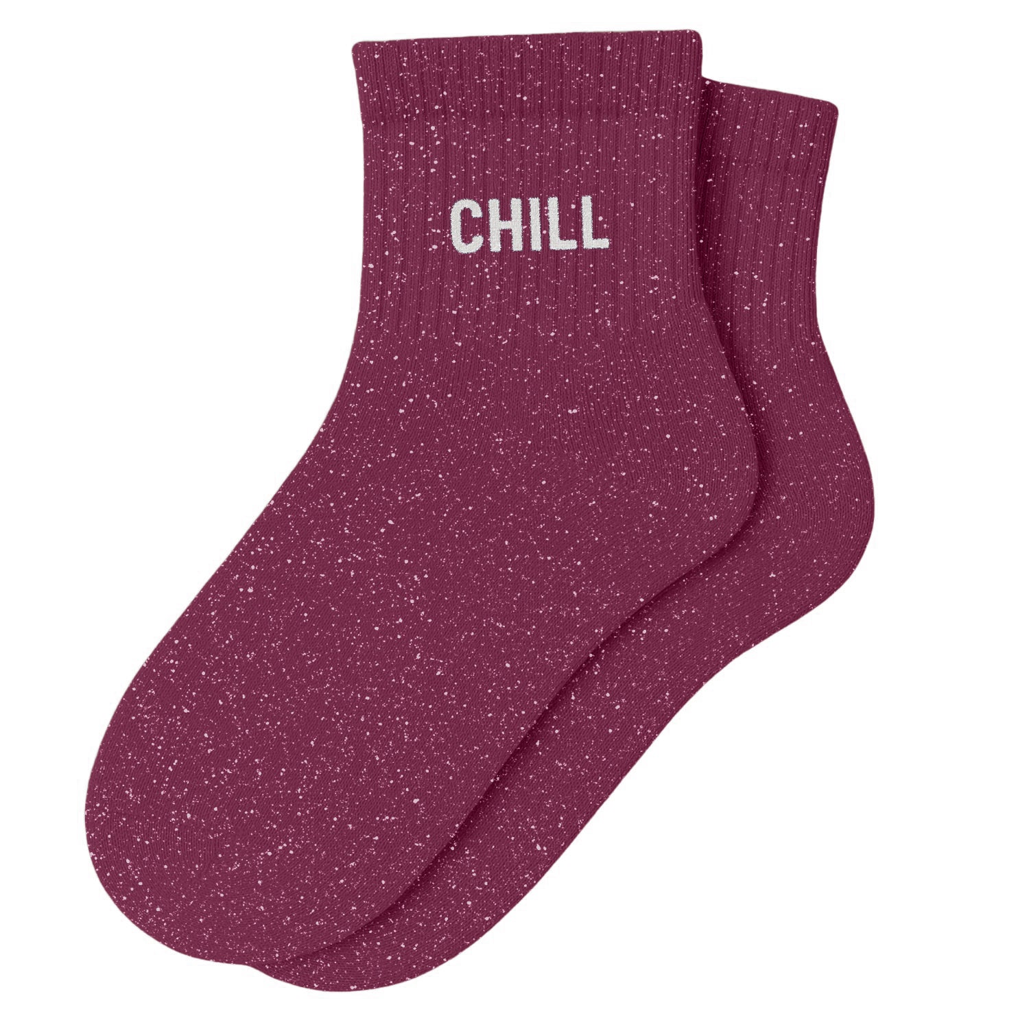 Chaussettes Courtes à Paillettes "CHILL" - Violet