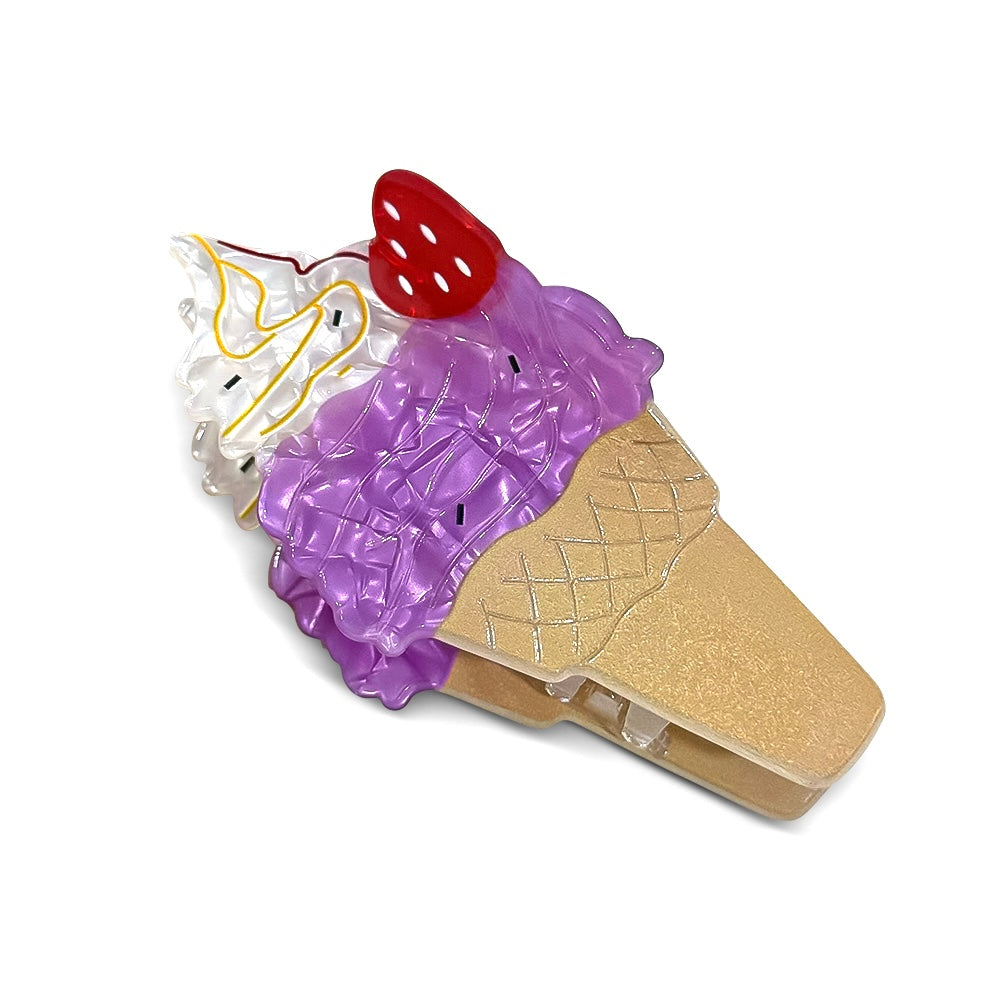 Pince à Cheveux Glace Cornet Violet