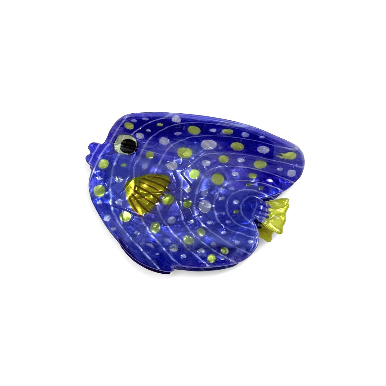 Pince à Cheveux Poisson Bleu et Jaune
