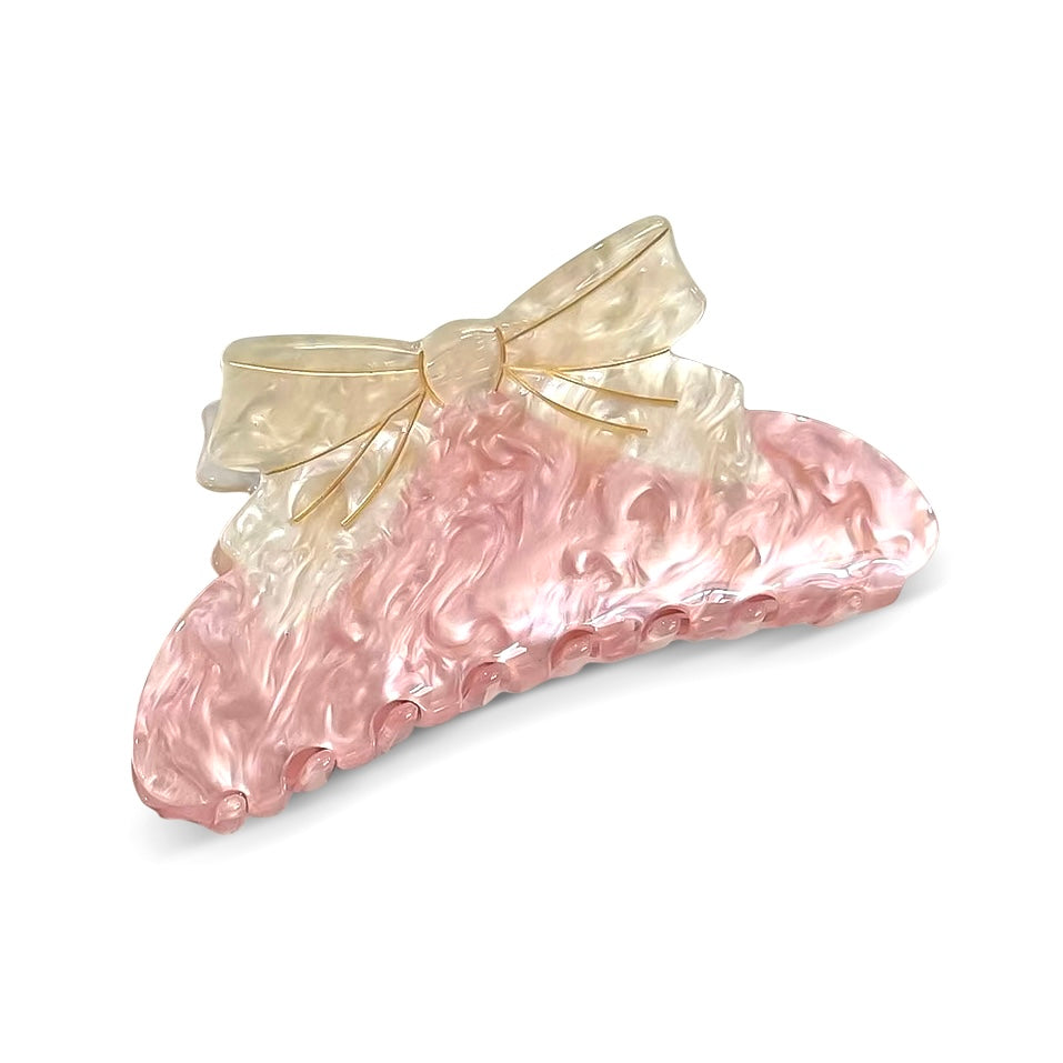 Pince à Cheveux Nœud Rose