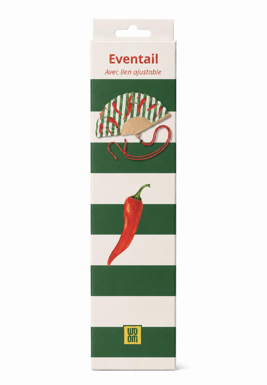 Eventail avec bandoulière - Pimientos