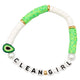 Bracelet Amitié Swifties CLEAN GIRL - Vert & Blanc