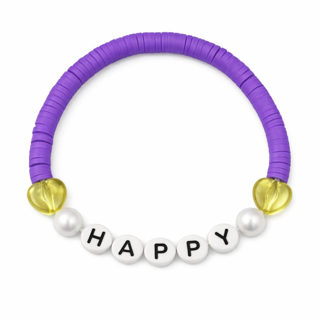 Bracelet Amitié Swifties HAPPY - Violet