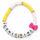 Bracelet Amitié Swifties ICONIC GIRL - Jaune et Blanc