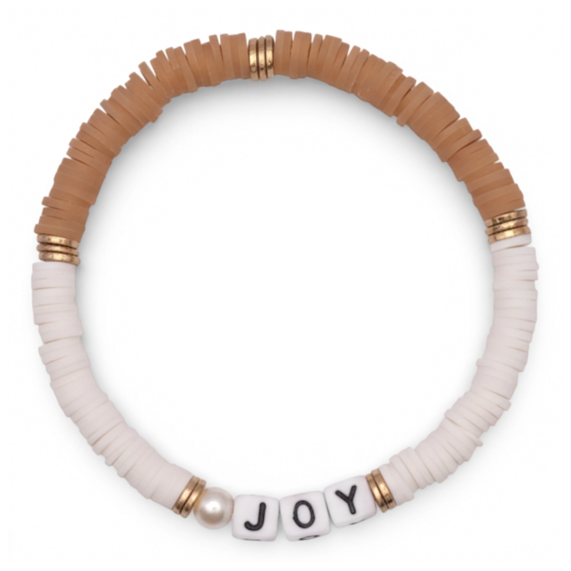 Bracelet Amitié Swifties JOY - Beige et Blanc