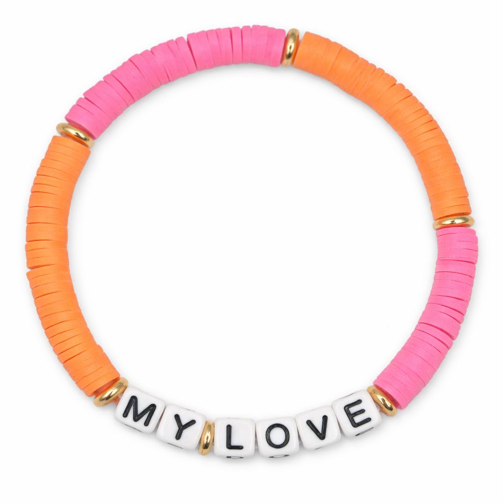 Bracelet Amitié Swifties MY LOVE - Rose et Orange