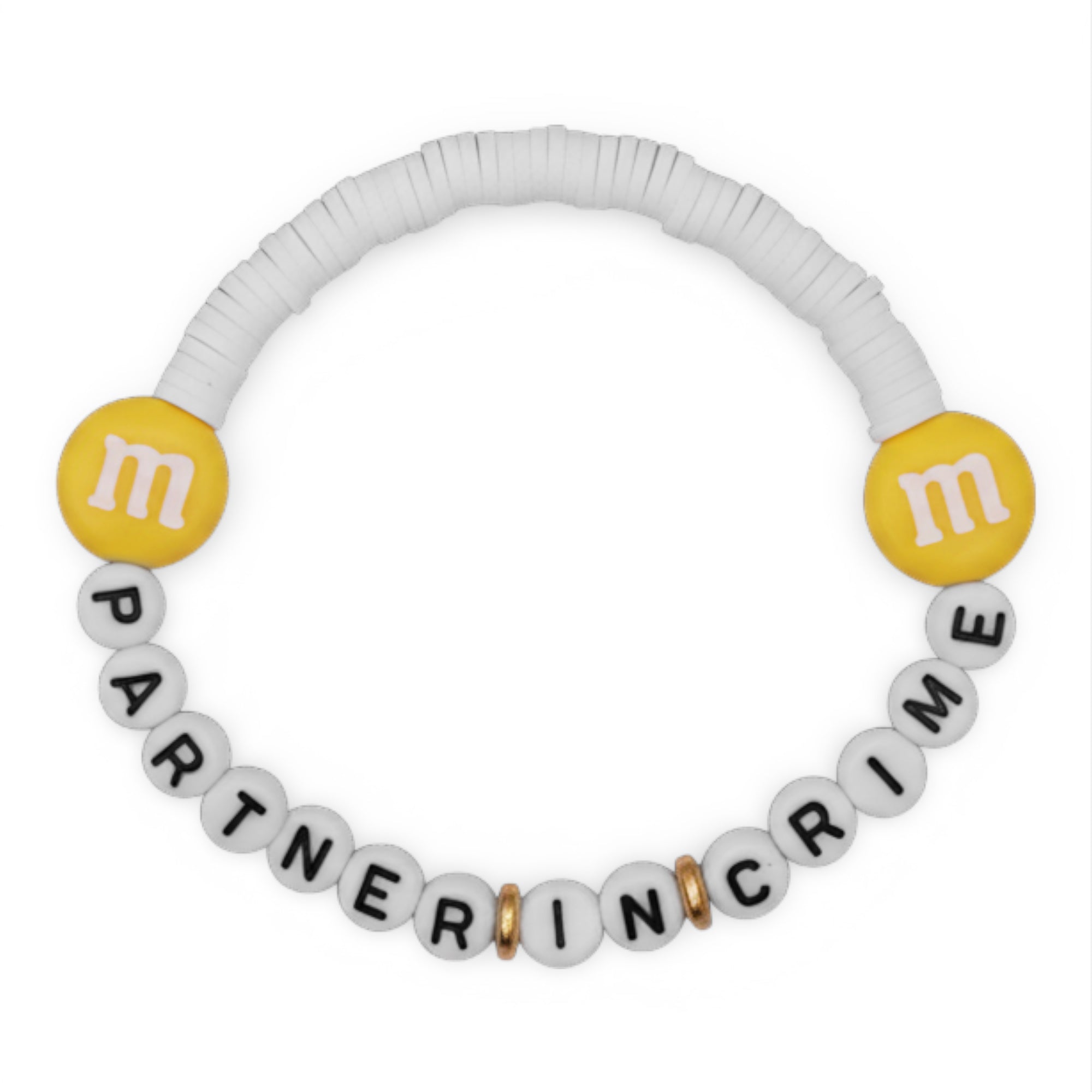 Bracelet Amitié Swifties PARTNER IN CRIME - Blanc