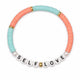 Bracelet Amitié Swifties SELF LOVE - Bleu clair & Orange