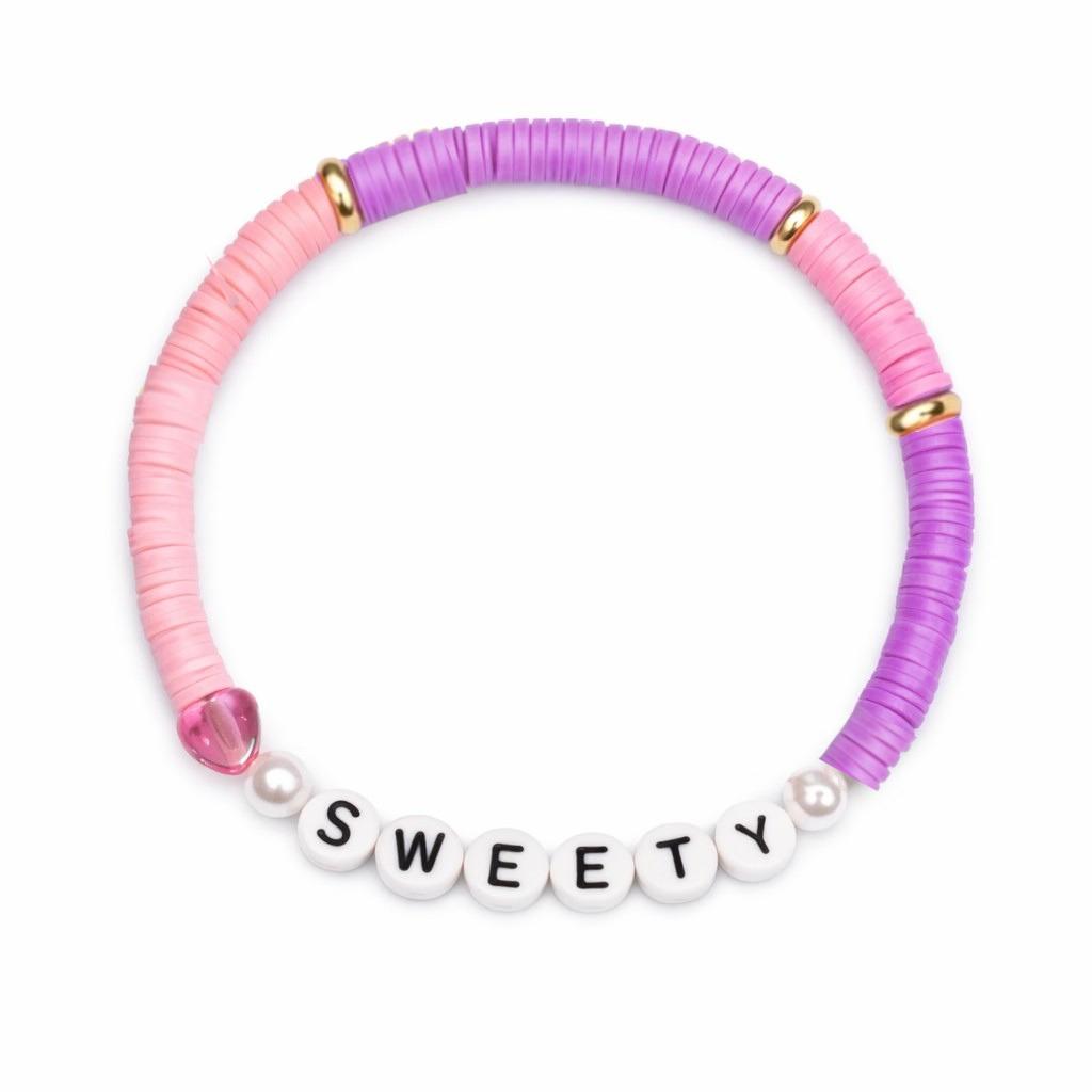 Bracelet Amitié Swifties SWEETY - Rose et Violet
