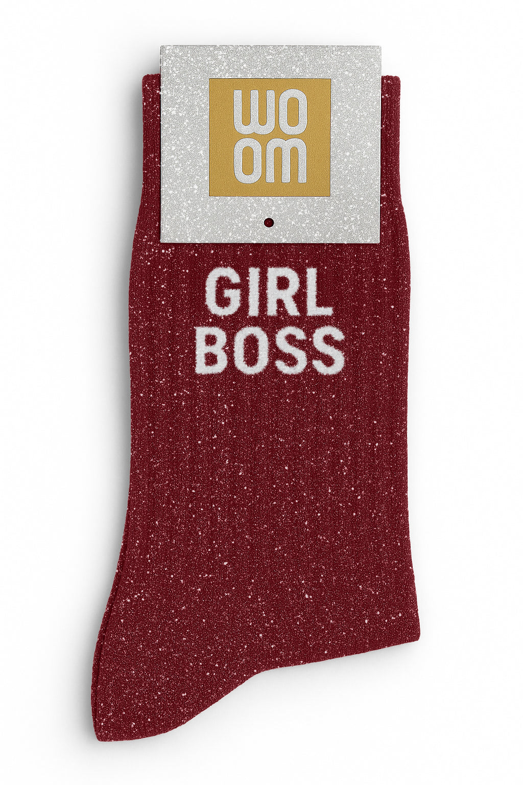 Chaussettes à Paillettes à Message "Girl Boss" - Cherry Pop