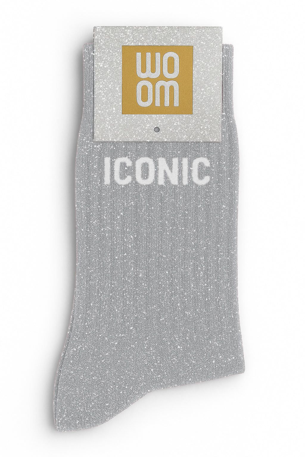 Chaussettes à Paillettes à Message "Iconic" - Silver Moon