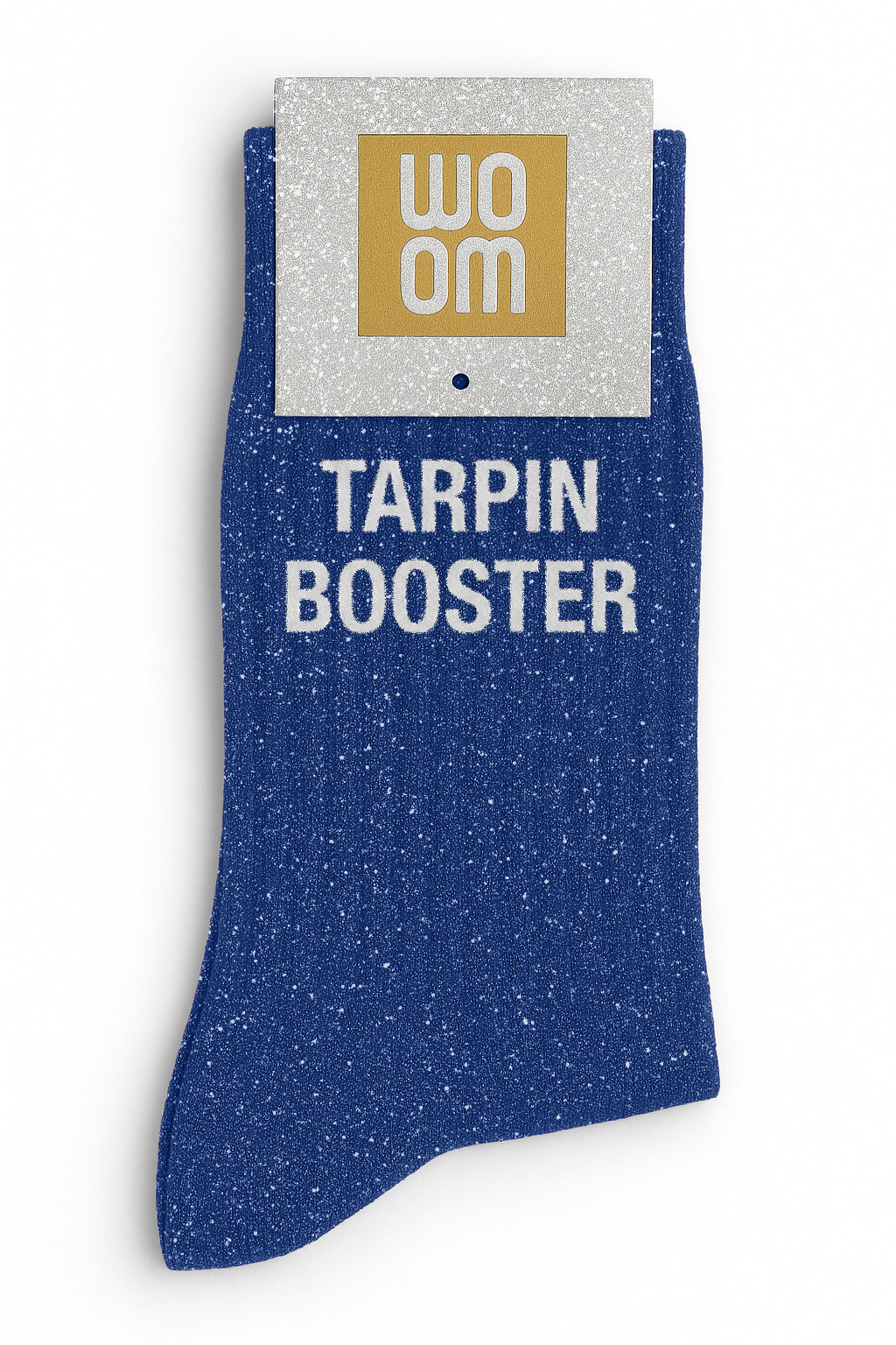 Chaussettes à Paillettes à Message "Tarpin Booster" - Bleu Electrique