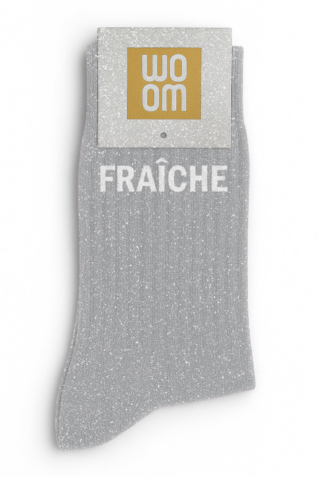 Chaussettes à Paillettes à Message "Fraîche" - Silver Moon