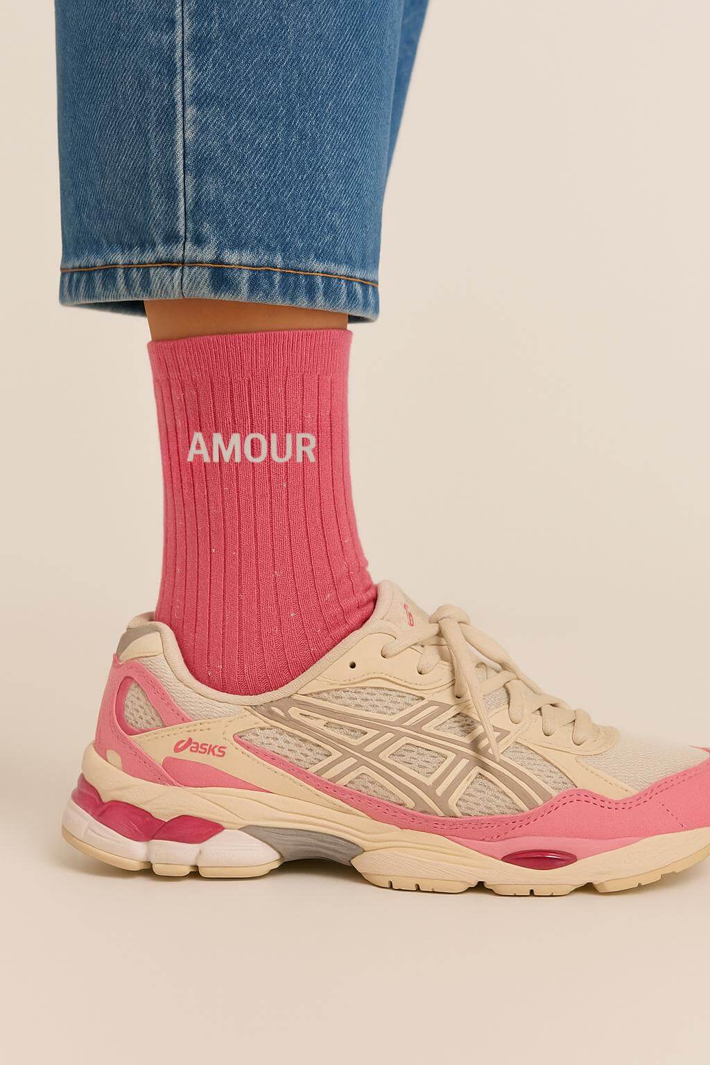 Chaussettes à Paillettes à Message "Amour" - Rose Bubble
