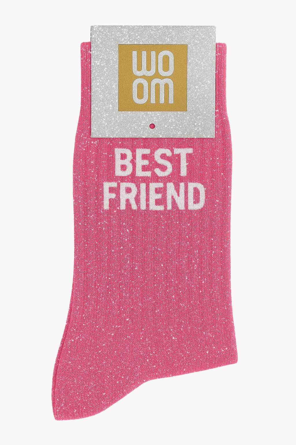 chaussette a paillette best friend rose