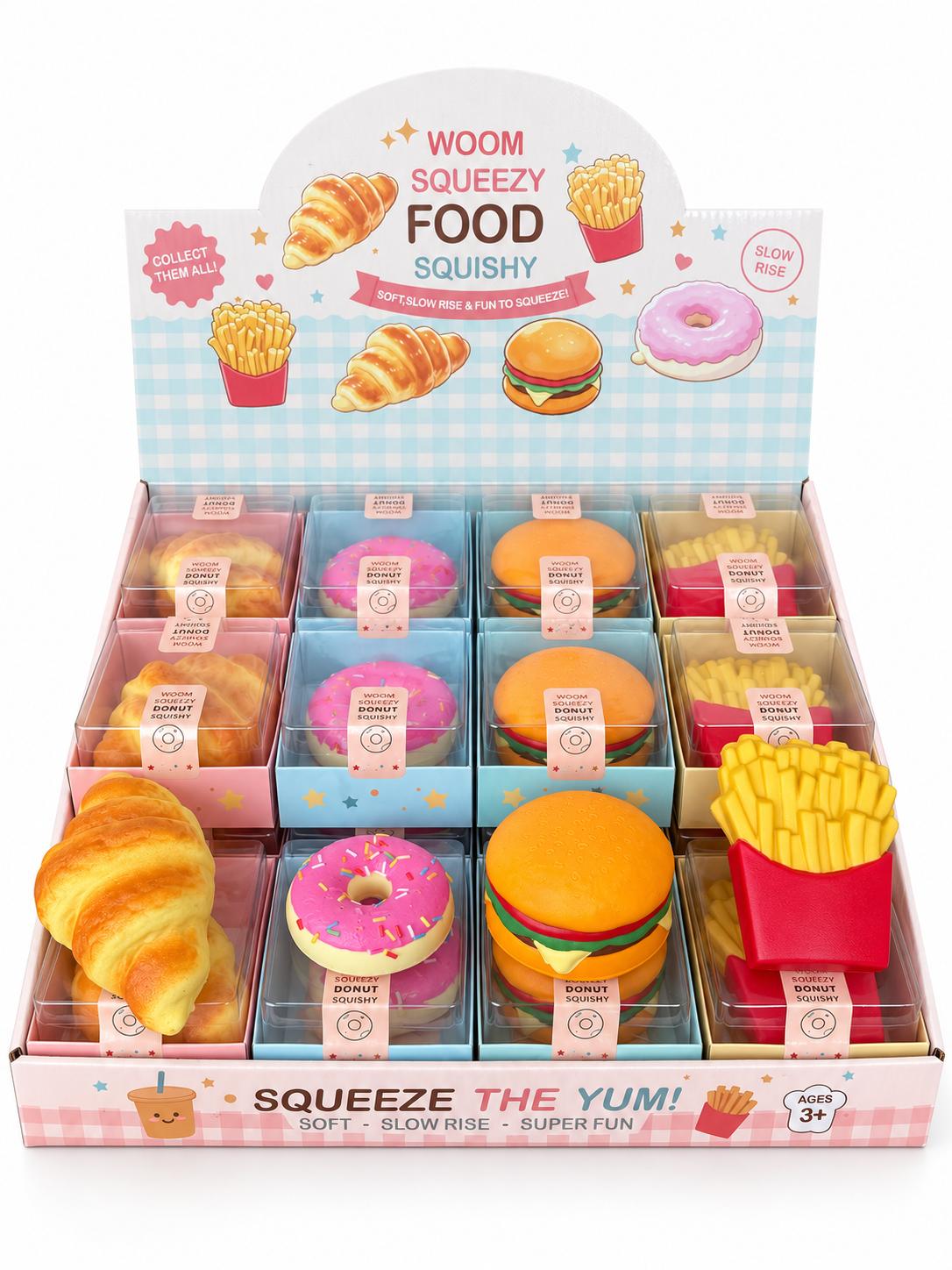 Squishy FOODIE Slow Rebond – 4 modèles gourmands surprise