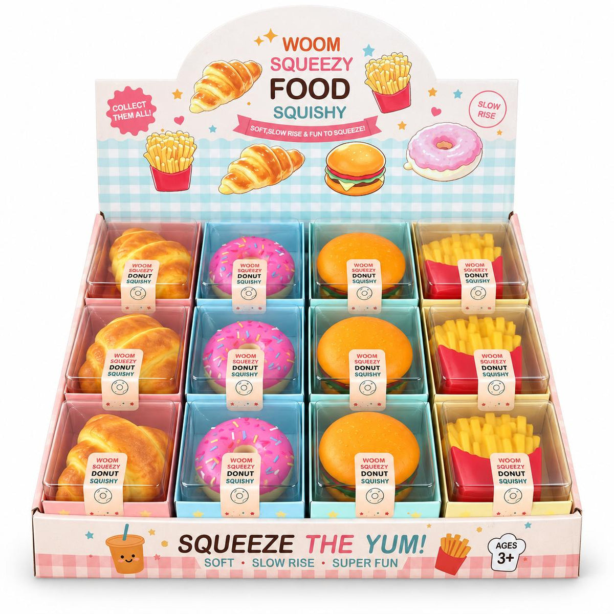 Squishy FOODIE Slow Rebond – 4 modèles gourmands surprise