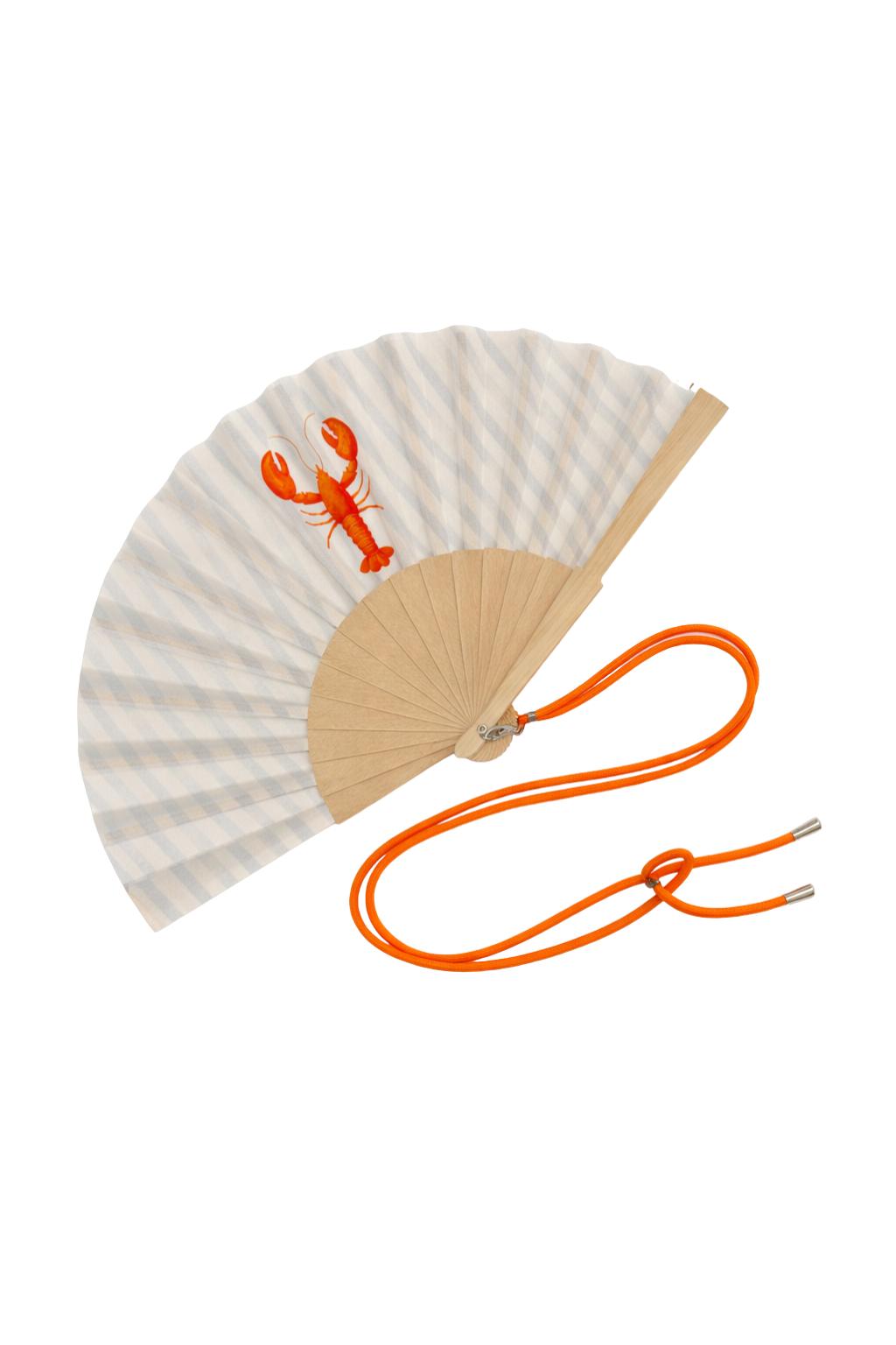 Éventail avec bandoulière motif homard