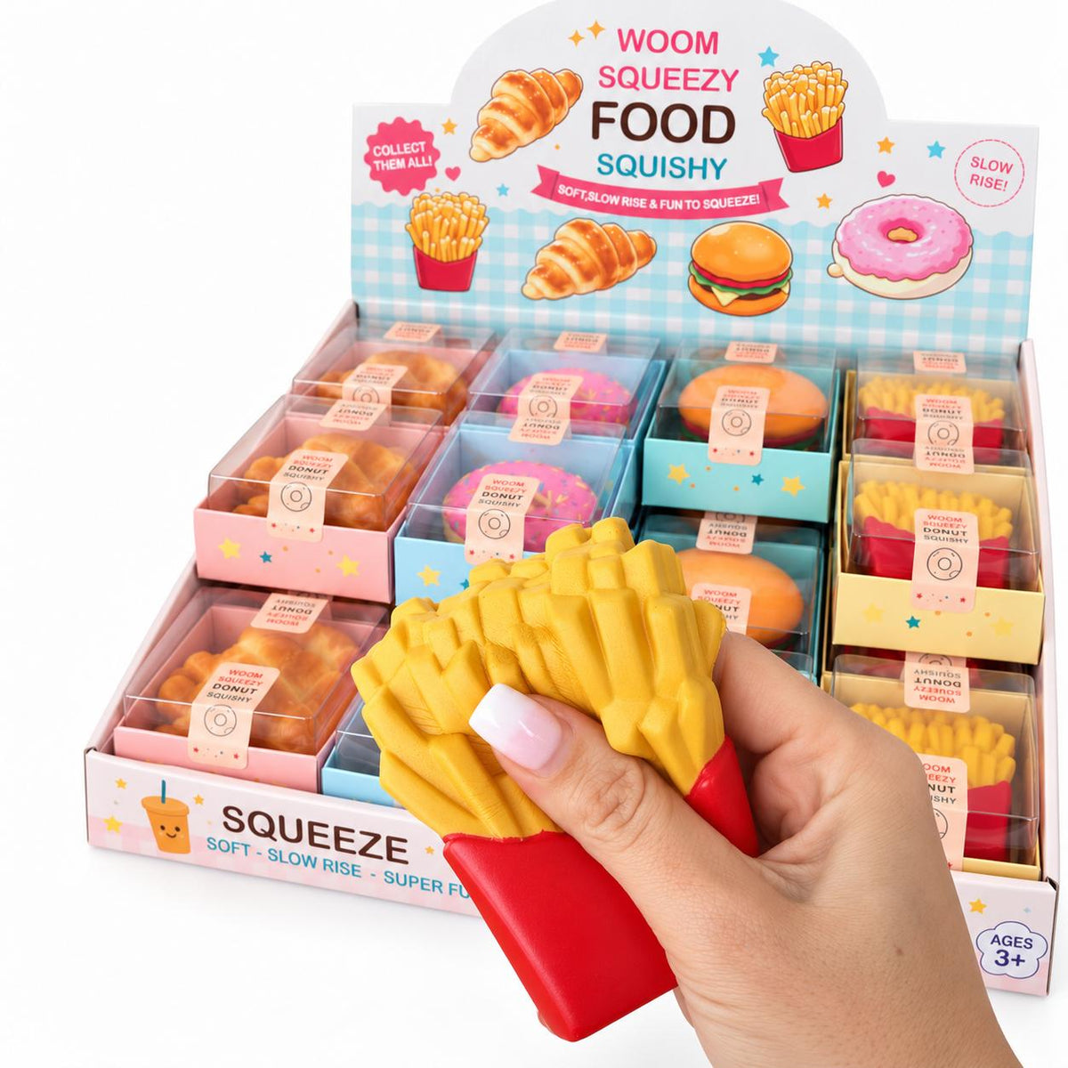 Squishy FOODIE Slow Rebond – 4 modèles gourmands surprise