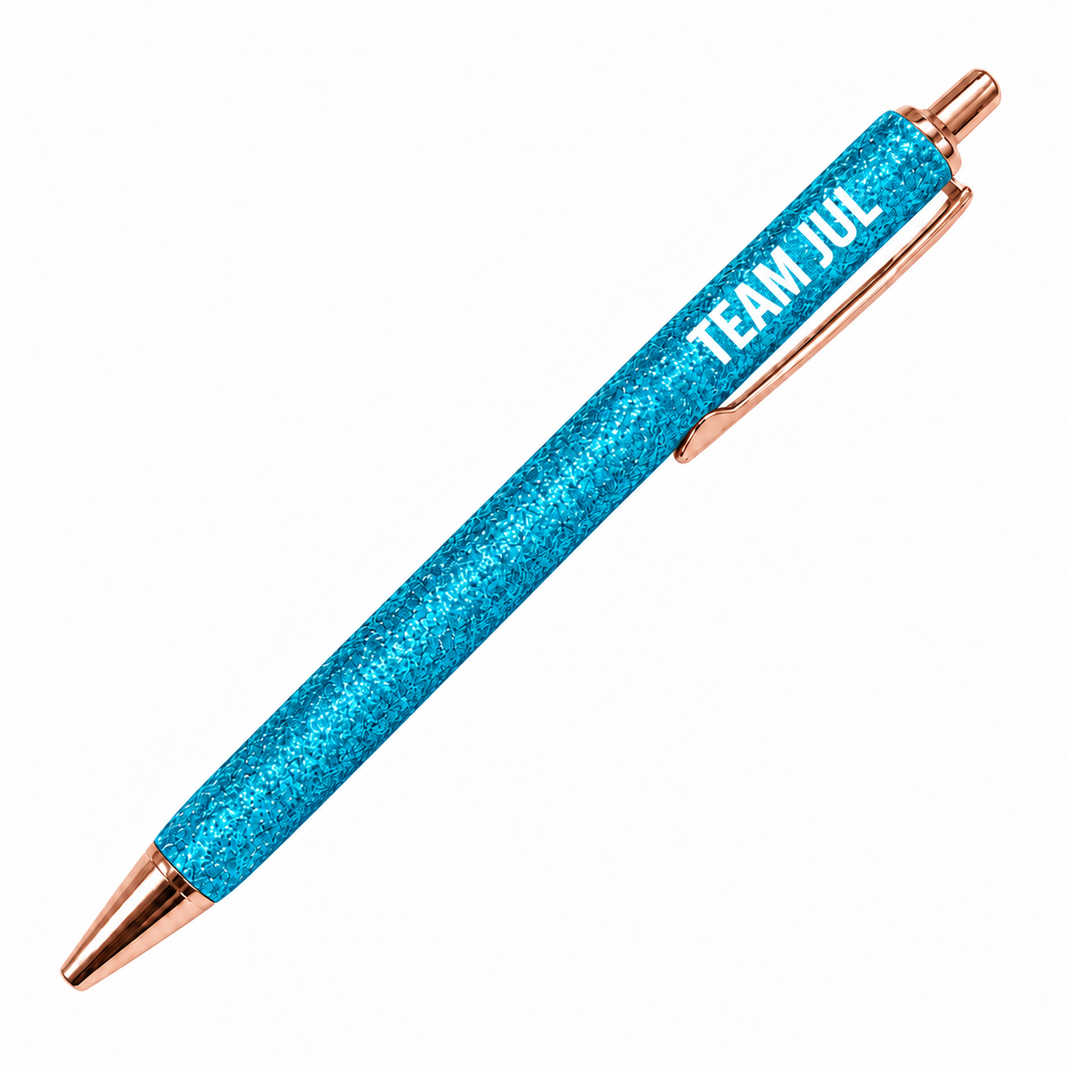 Stylo à Paillettes à Message TEAM JUL Turquoise